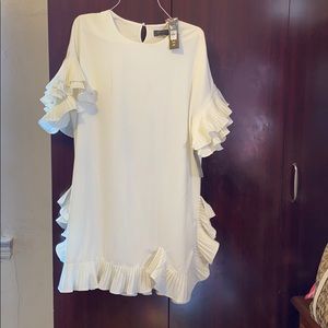 White ruffled dress